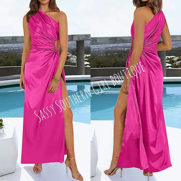 Sassy Southern Girl Boutique | Dresses | Barbie Hot Pink Cut Out Maxi Dress  | Poshmark